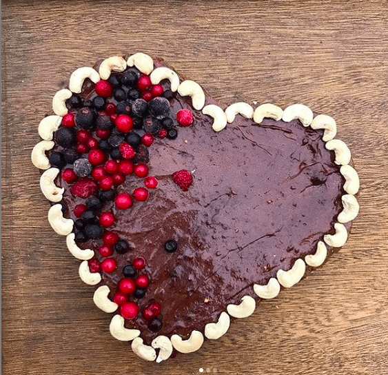 fit valentínska torta