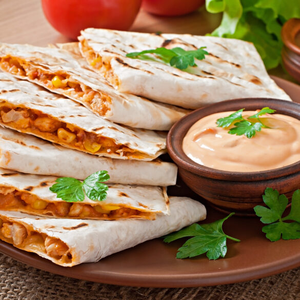 quesadilla so &scaron;unkou, R&yacute;chla a v&yacute;živn&aacute; quesadilla so &scaron;unkou na raňajky