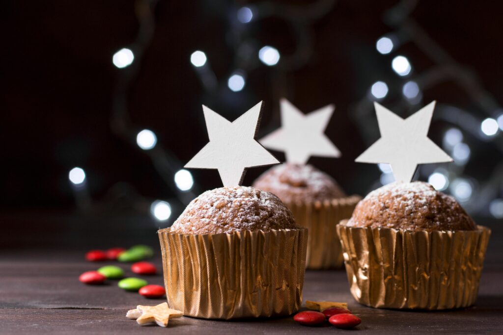 čokoládové muffiny, Čokoládové muffiny vo Vianočnej edícii
